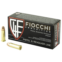 Fiocchi Ammunition, Centerfire Pistol, 38 Special, 158 Grain, Full Metal Jacket,