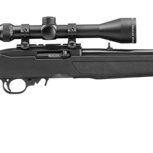 Ruger .22 LR 18.5 Black THREADED 10RD SCOPED